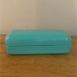 Tiffany & Company Teal Eyeglasses Sunglasses Holder Hard Slim Case Used